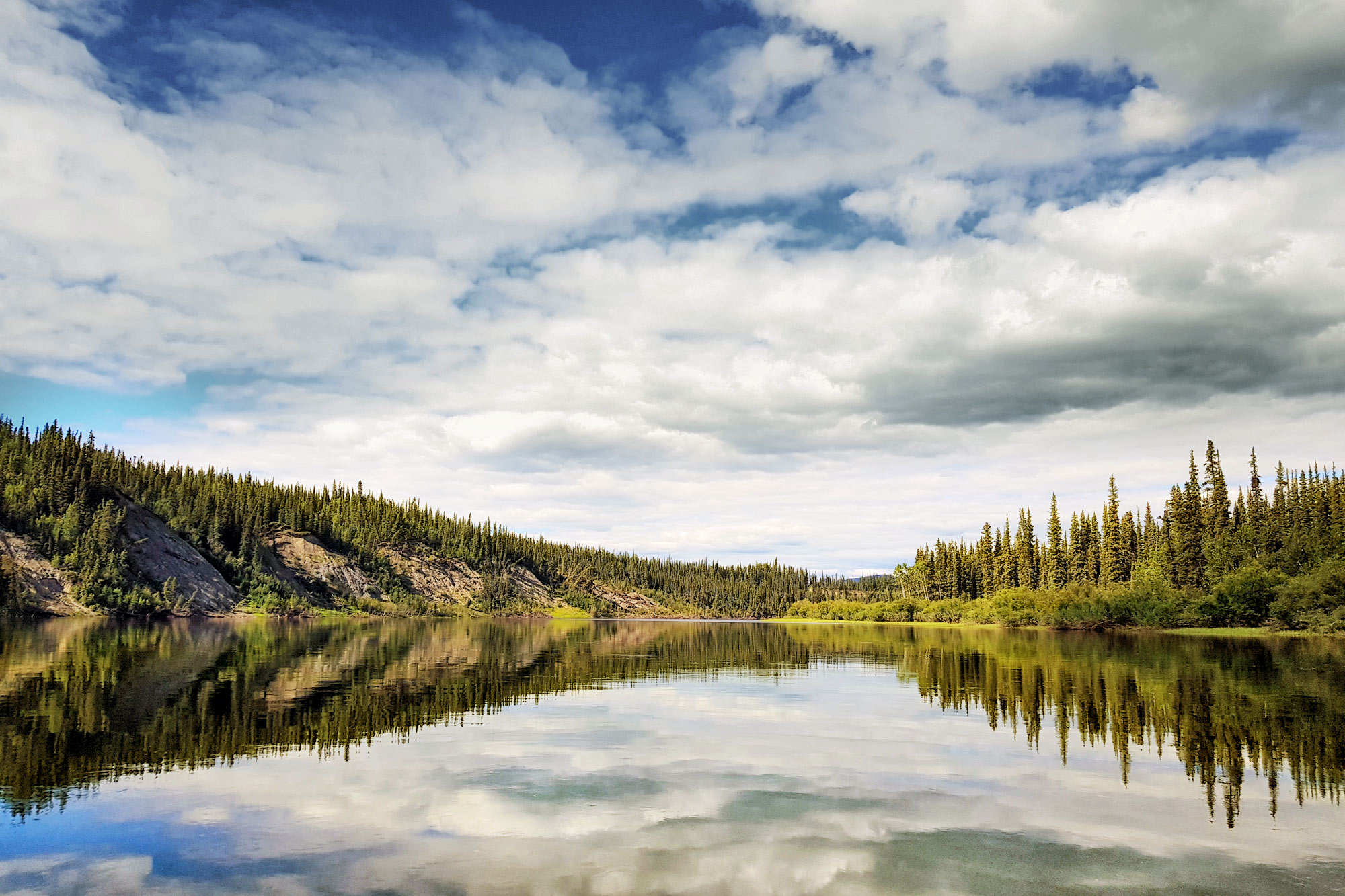 Teslin River plná slunce