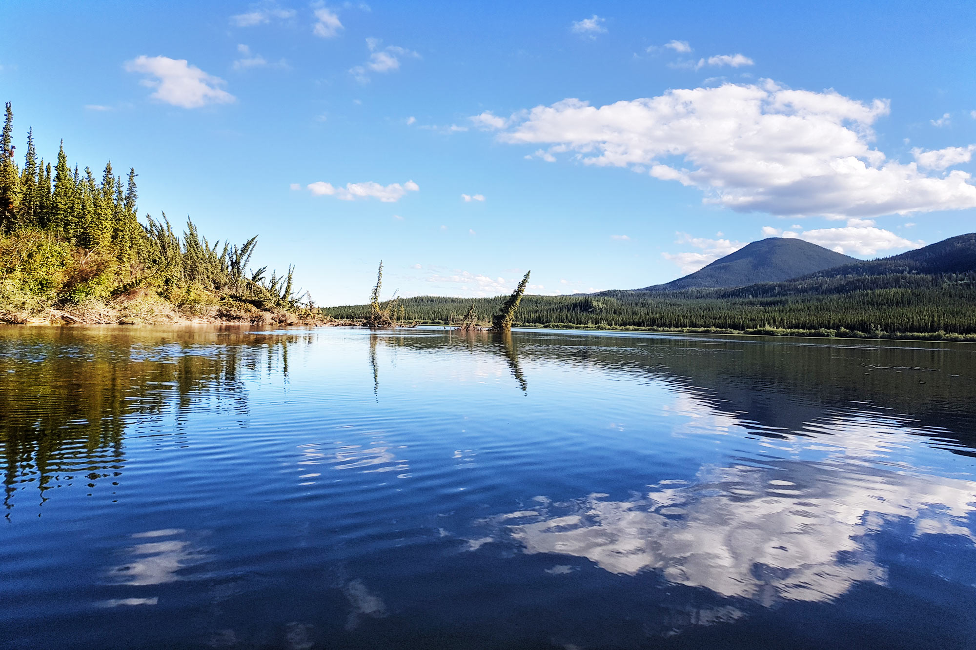 Teslin River plná slunce