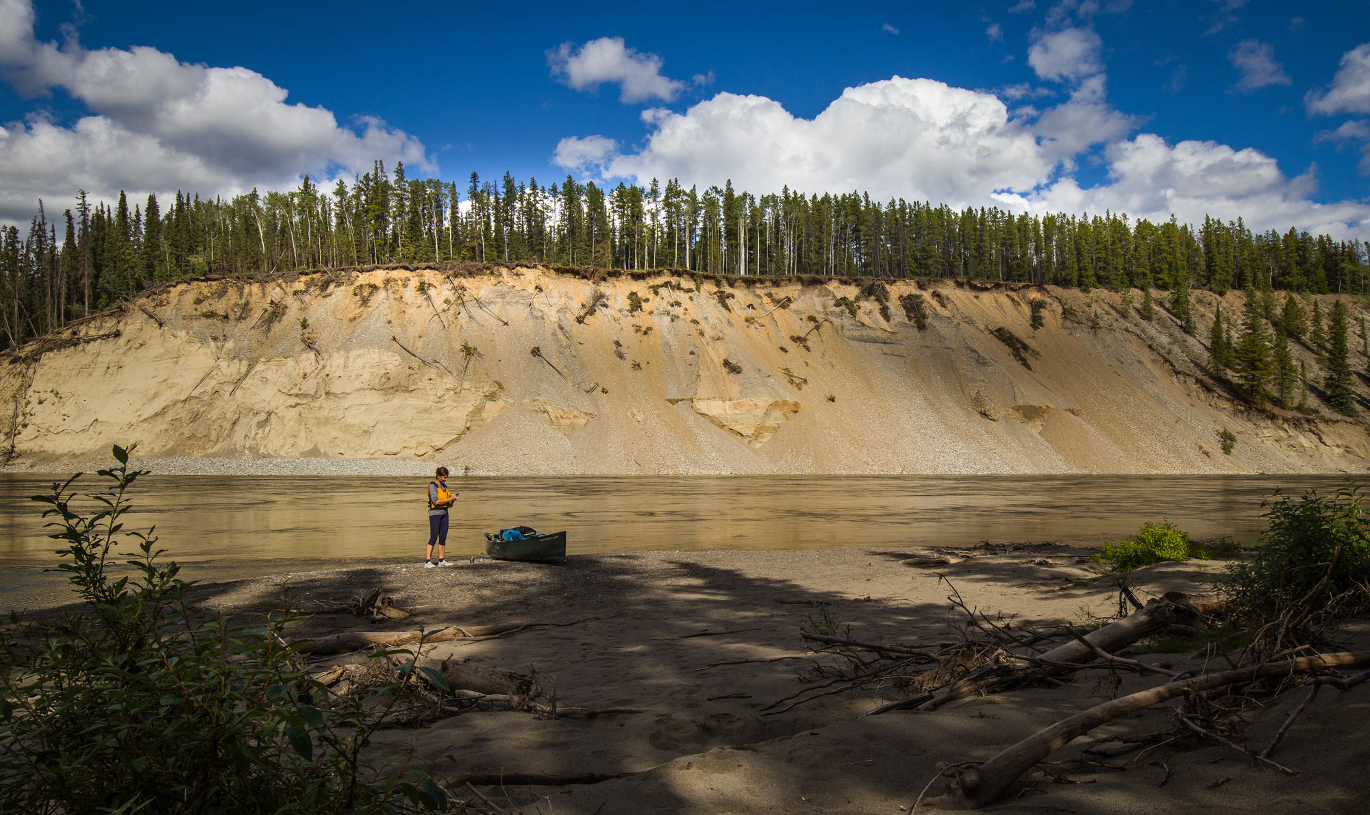 Teslin River plná slunce