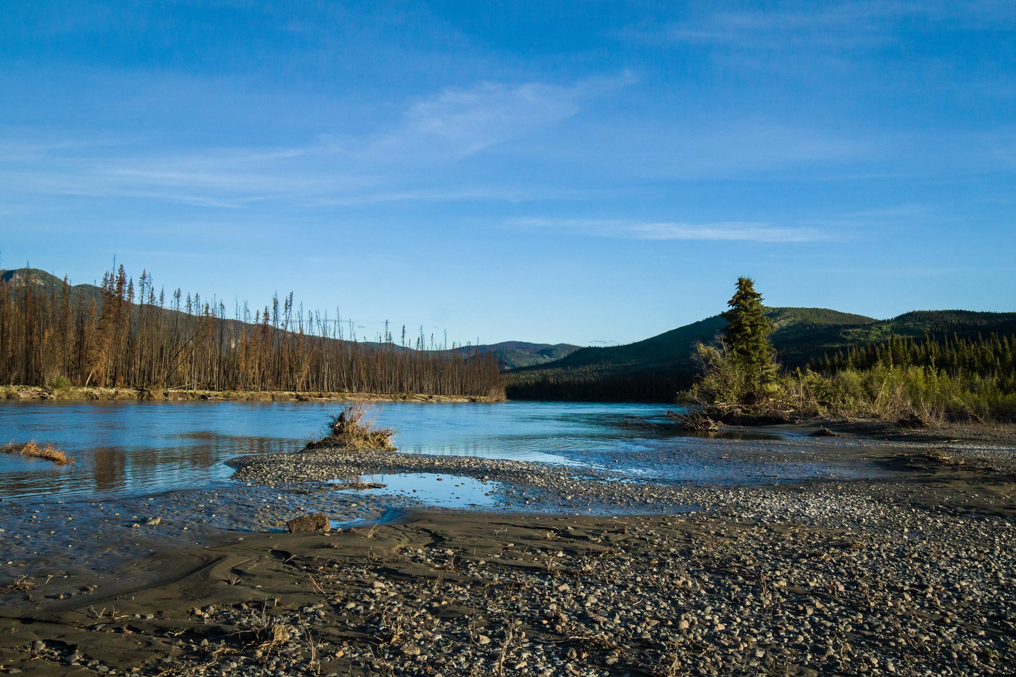 Teslin River plná slunce